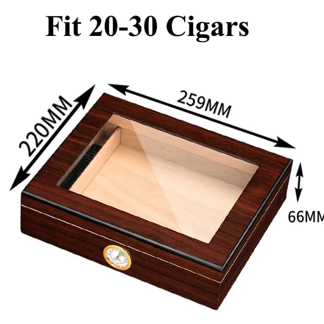 Cigare Rectangulaire Humidificateur Humidificateur Hygromètre Boîte Cigare  Accessoire Or